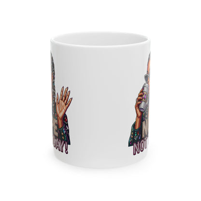 Nope Not Today Mug – Funny Coffee Mug, Sarcastic Ceramic Mug, Coworker Gift, Office Coffee Cup, Sassy Gift for Her, 11oz