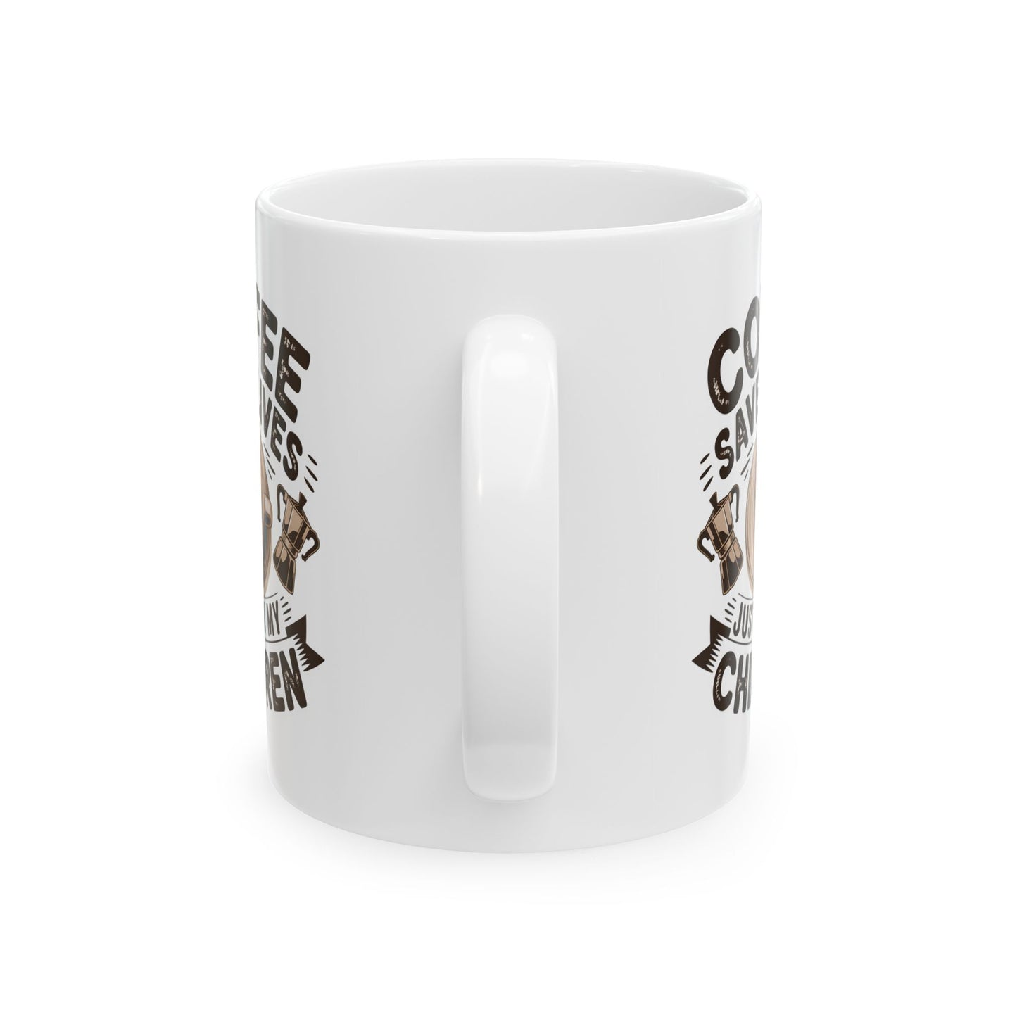 Coffee Saves Lives Mug – Funny Mom Coffee Mug, Sleep Deprived Parent Gift, Coffee Lover Cup, Mom Humor Mug, Gift for Parents  11oz