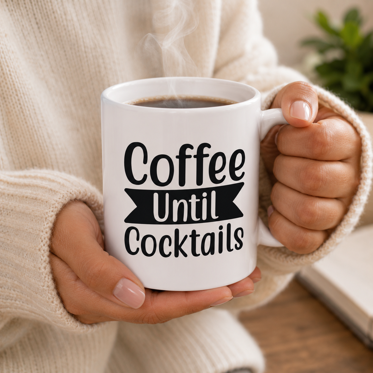 Coffee Until Cocktails Mug – Funny Coffee Lover Ceramic Cup, 11oz